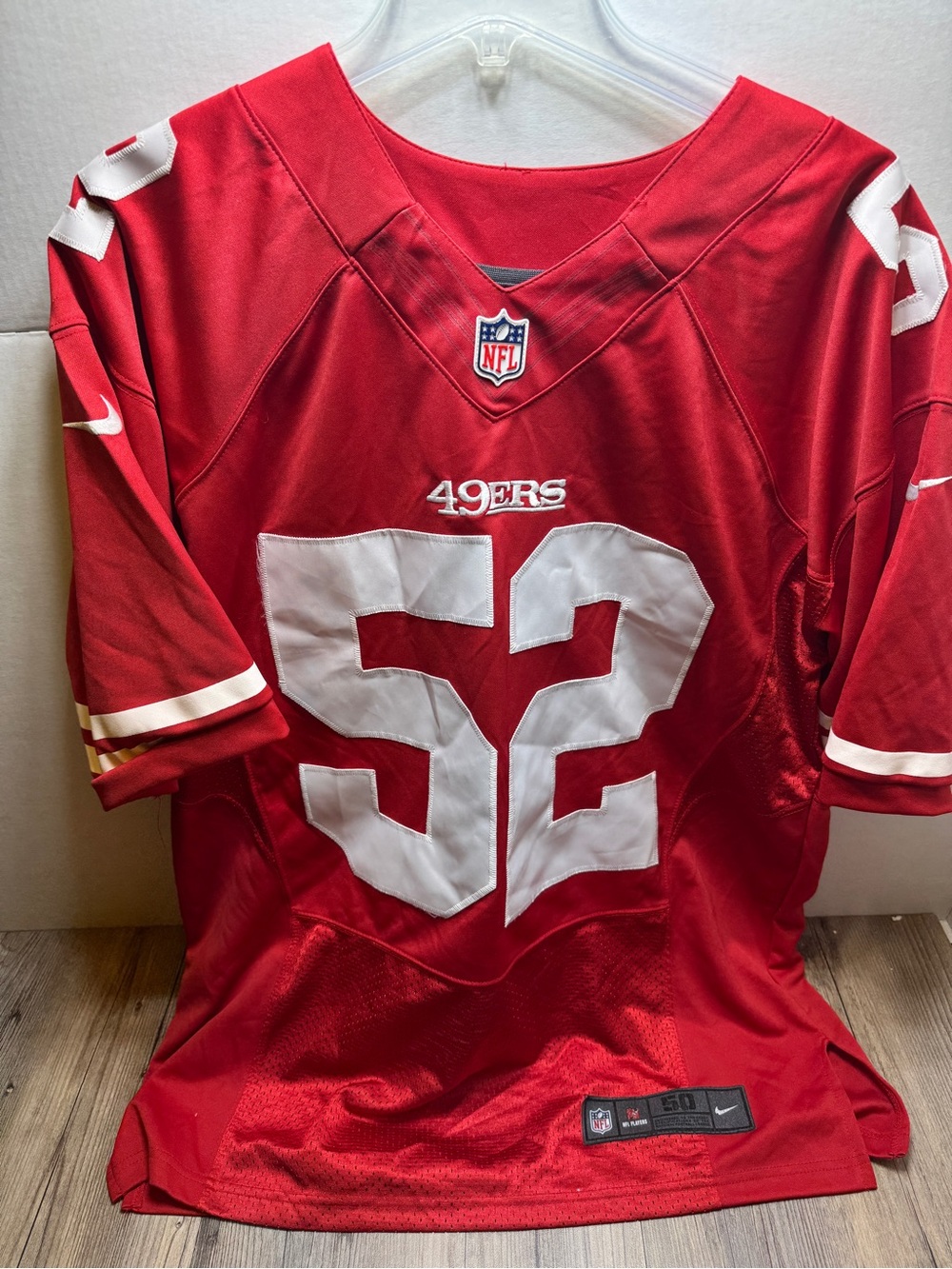 NFL San Francisco 49ers Patrick Willis #52 Red Jersey Nike Adult Size 50 Large